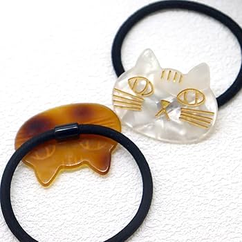 シャネル　ヘアゴムほぼ未使用　キャット猫　アクセサリー hh021_001.jpg